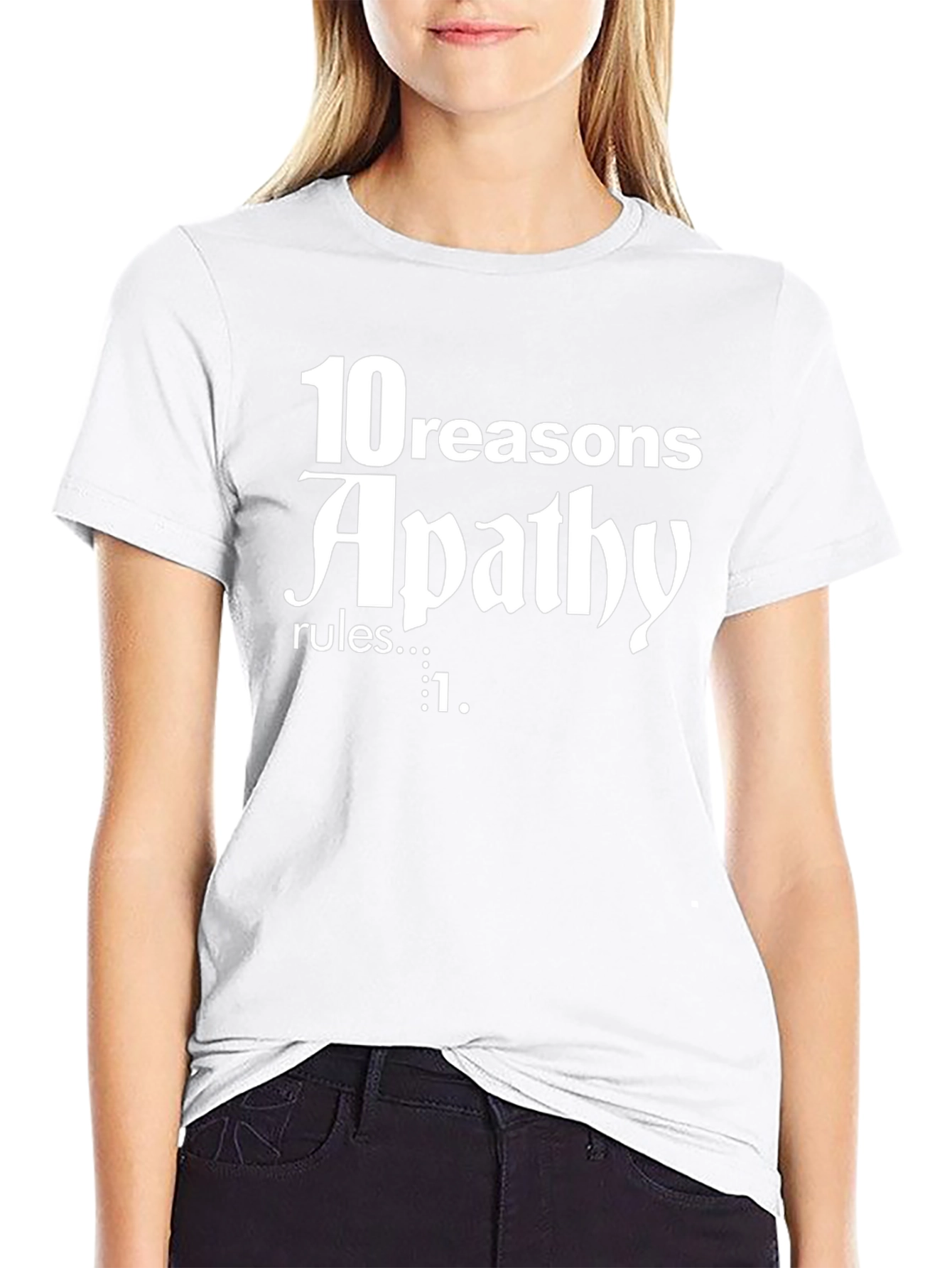 Apathy Rules Graphic T-Shirt - Black Cotton Tee