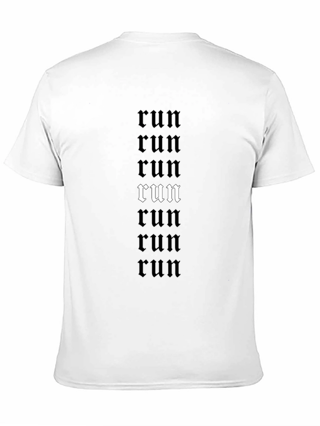 Run Gothic Tee - Trendy Graphic T-Shirt