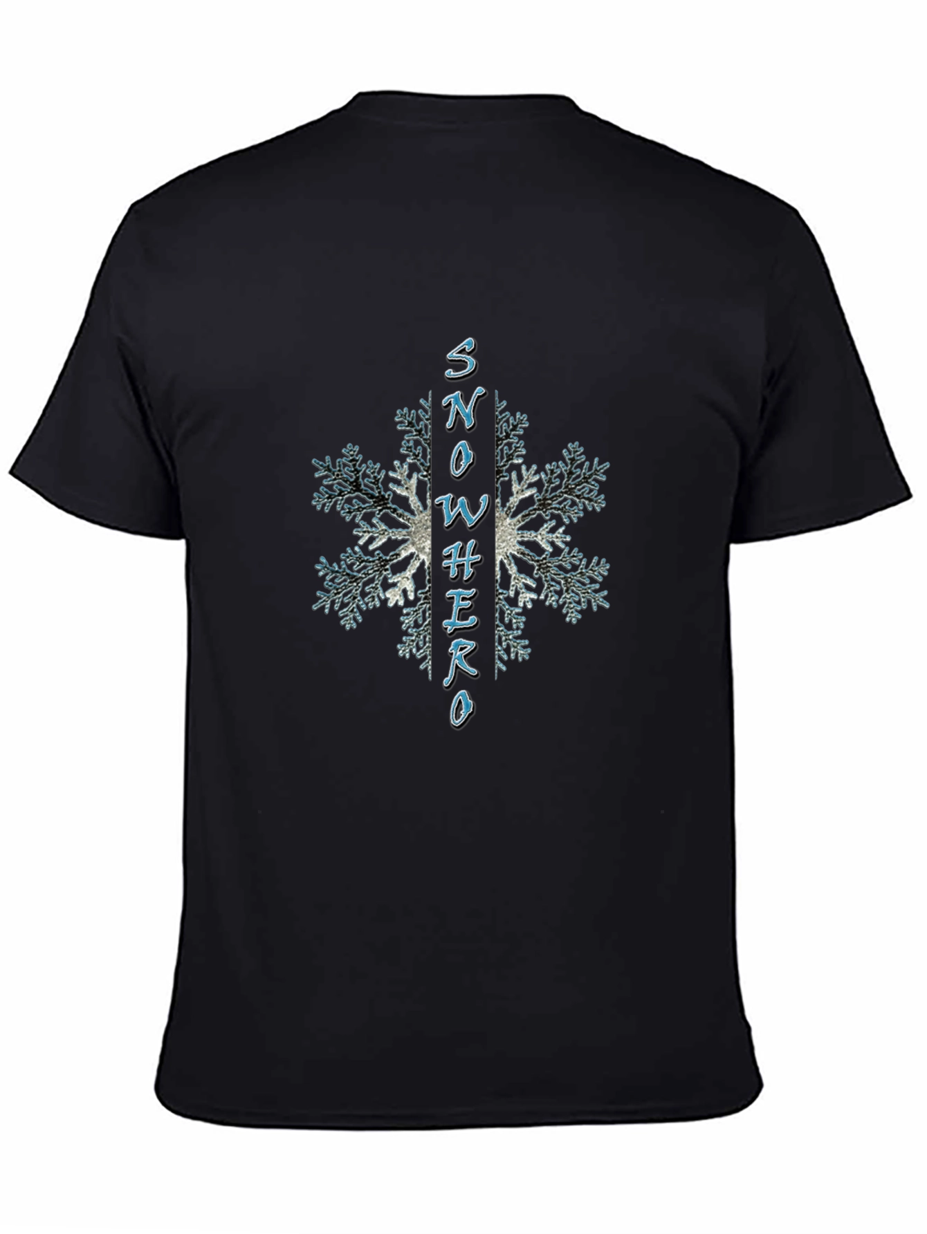 Snow Hero Graphic T-Shirt - Winter Snowflake Design