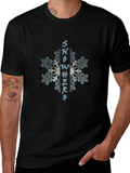Snow Hero Graphic T-Shirt - Winter Snowflake Design