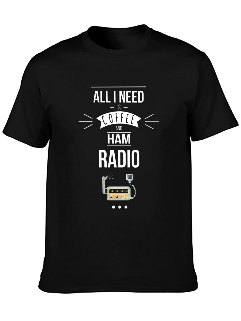 Coffee and Ham Radio Graphic T-Shirt