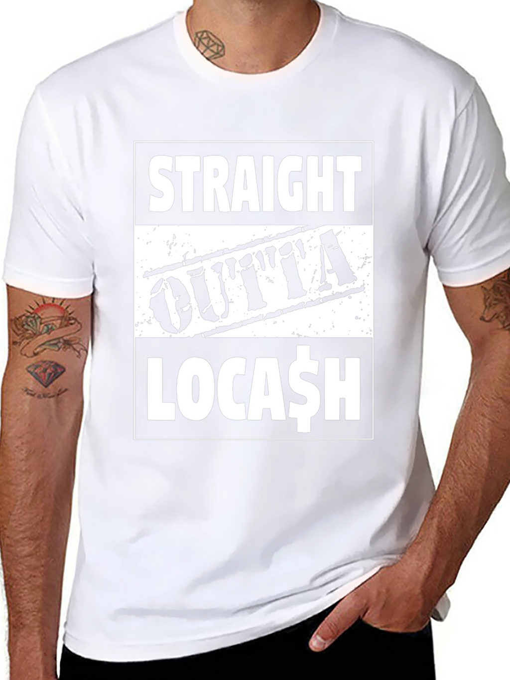 Straight Outta Locash Black Graphic Tee