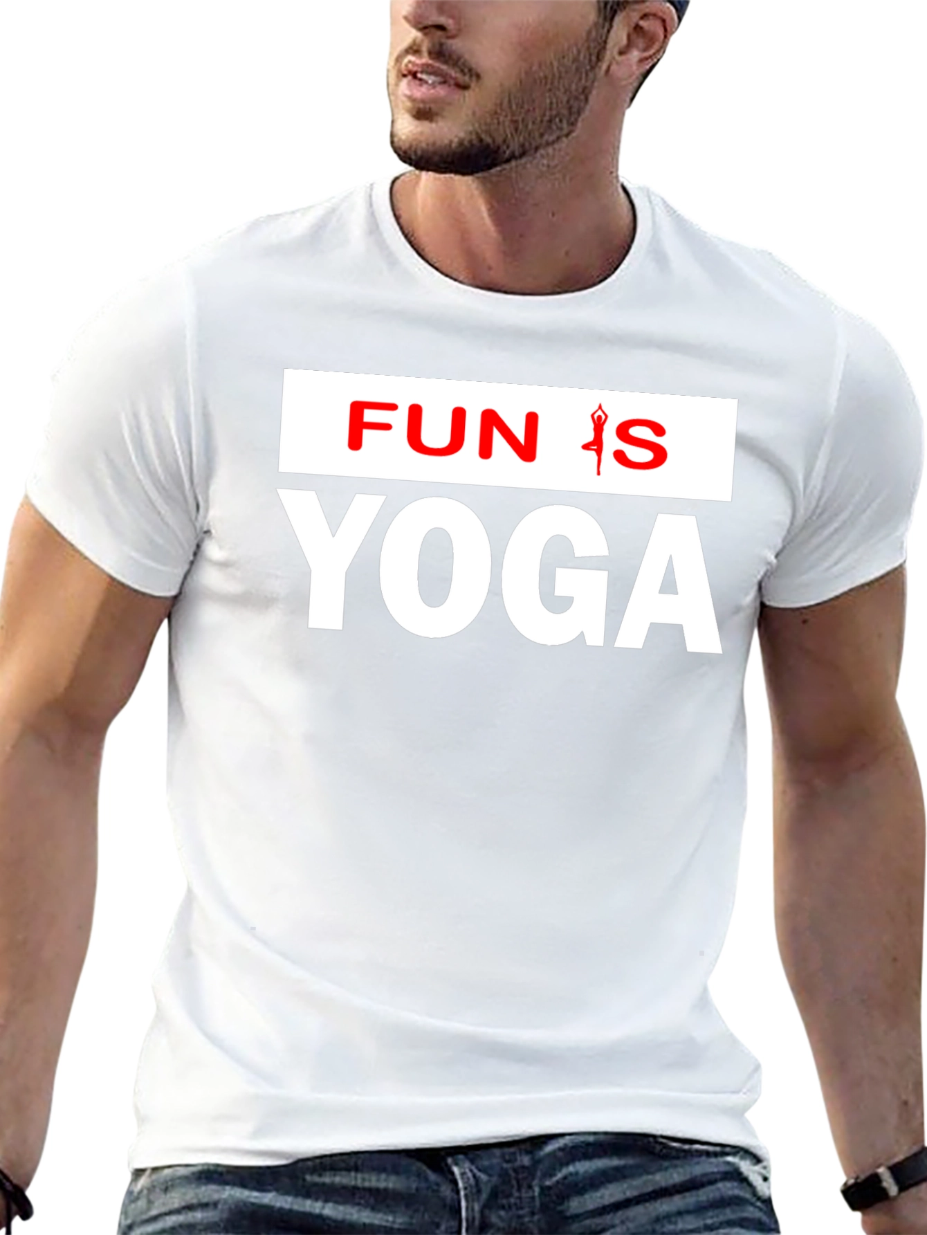 Fun Is Yoga Graphic Tee - Black Cotton T-Shirt