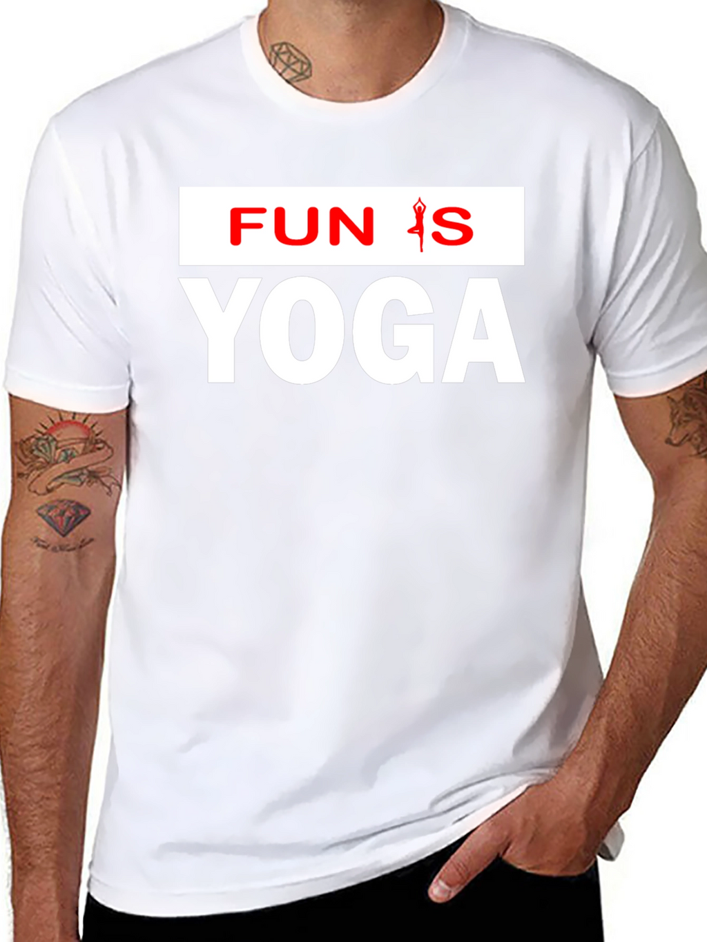 Fun Is Yoga Graphic Tee - Black Cotton T-Shirt