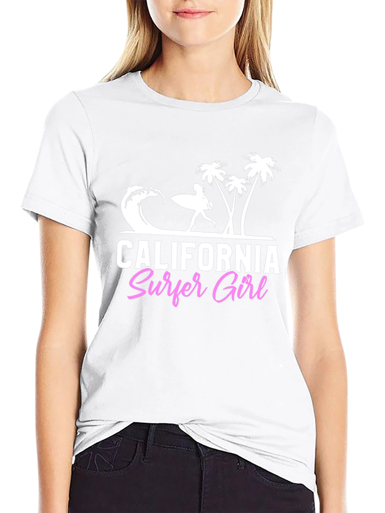 California Surfer Girl Graphic T-Shirt
