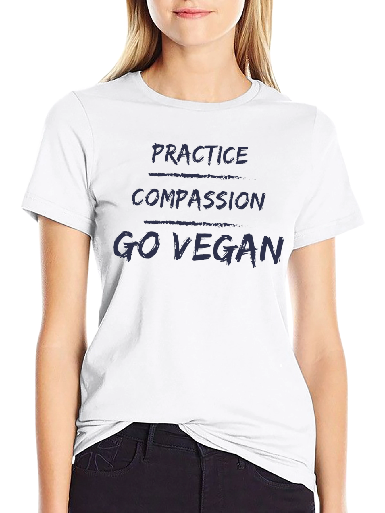 Practice Compassion Go Vegan T-Shirt - Animal Rights