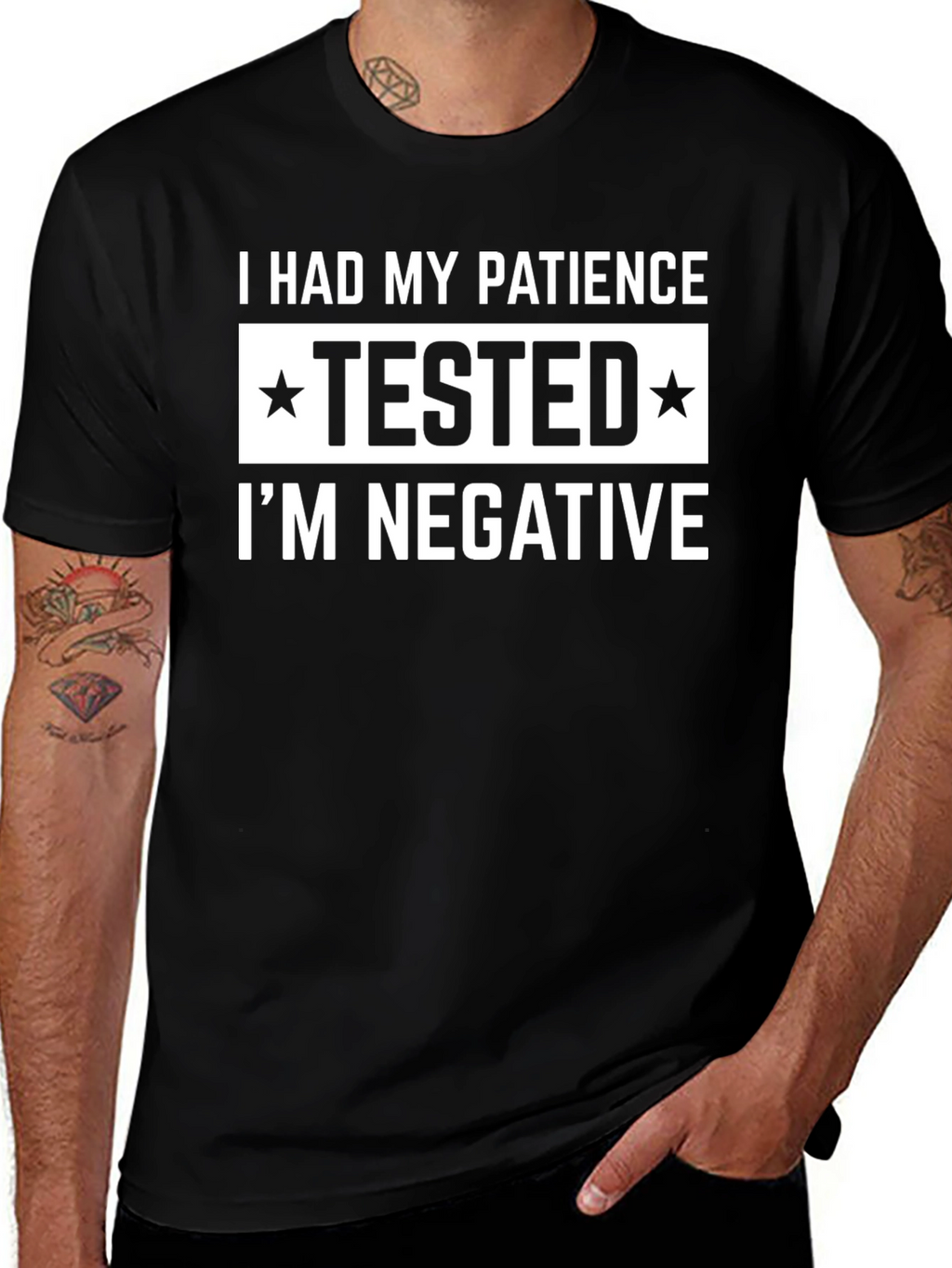 Patience Tested Negative Graphic T-Shirt
