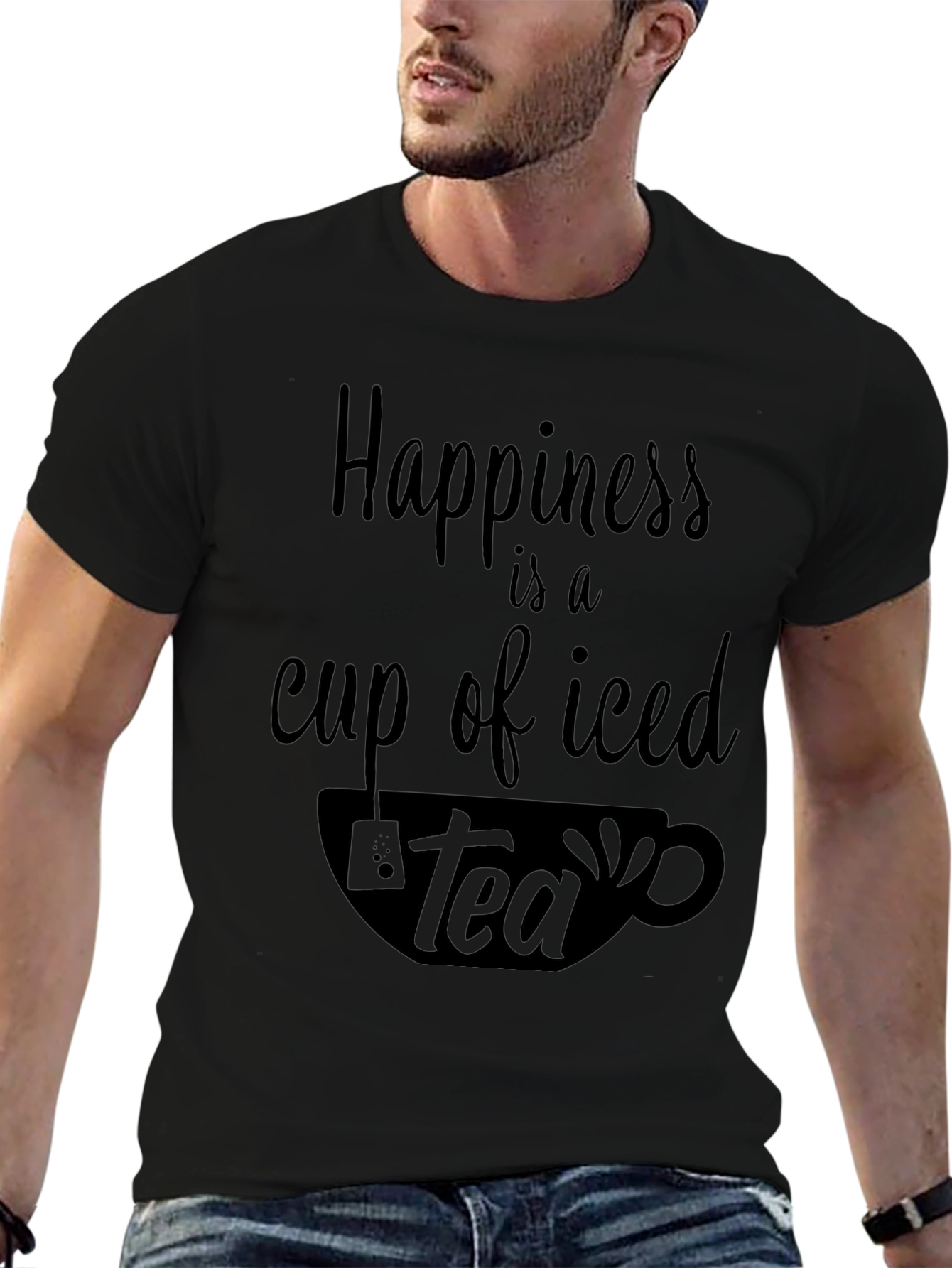 Happiness is a Cup of Iced Tea Graphic T-Shirt