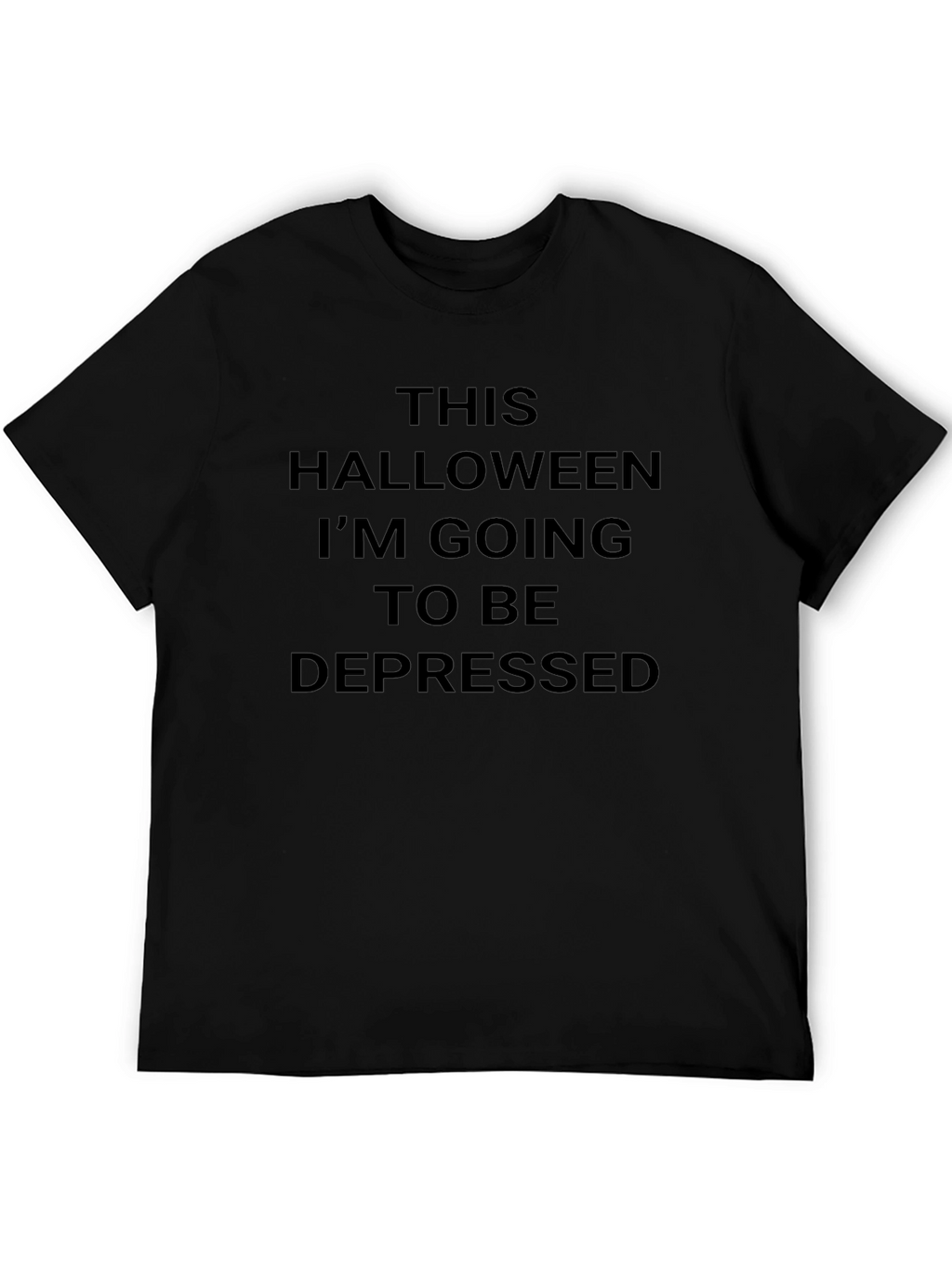 Depressed Halloween Black T-Shirt