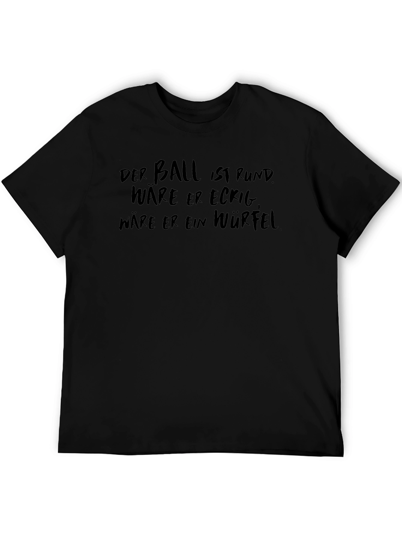 Mens Black T-Shirt with Humorous German Slogan