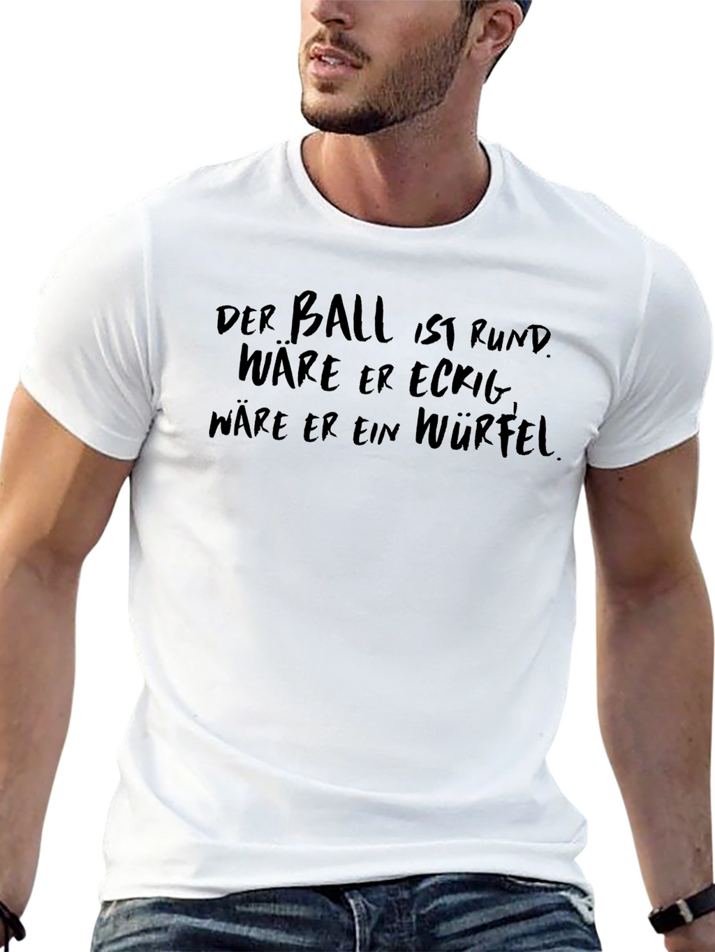 Mens Black T-Shirt with Humorous German Slogan