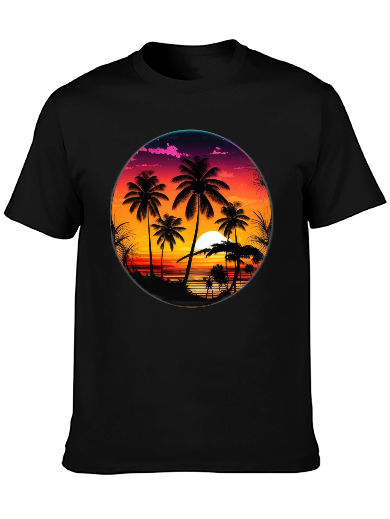 Sunset Beach Palms Graphic Tee