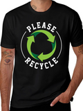 Recycle Graphic T-Shirt - Black Eco-Friendly Design