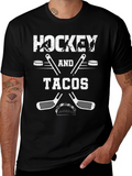 Hockey and Tacos T-Shirt - Funny Graphic Tee