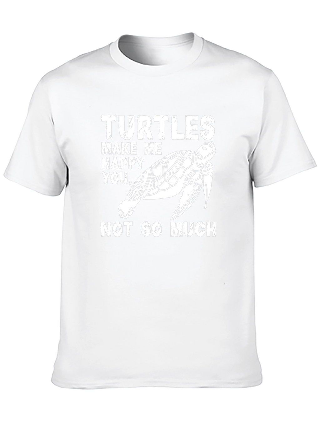 Turtle Graphic Print Crew Neck T-Shirt - Black
