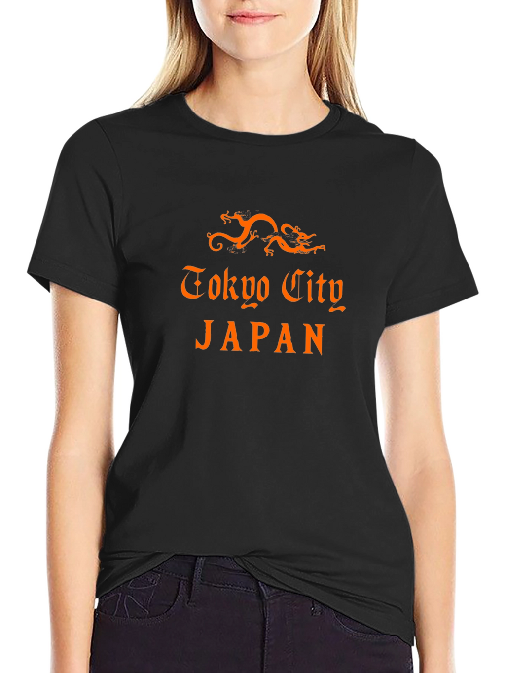 Tokyo City Japan Graphic Tee - Black