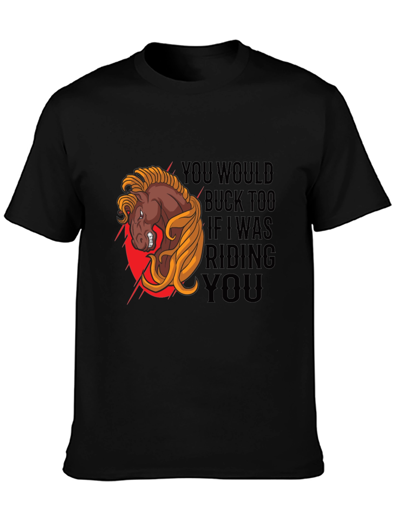 Funny Horse Riding Graphic T-Shirt