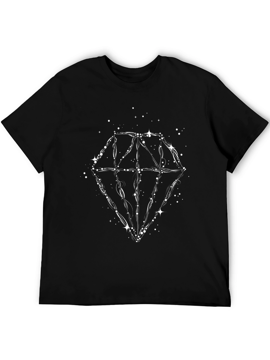 Diamond Graphic Tee - Black Cotton