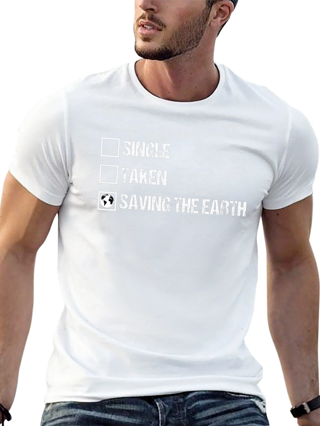 Saving the Earth T-Shirt: Single Taken Graphic Tee