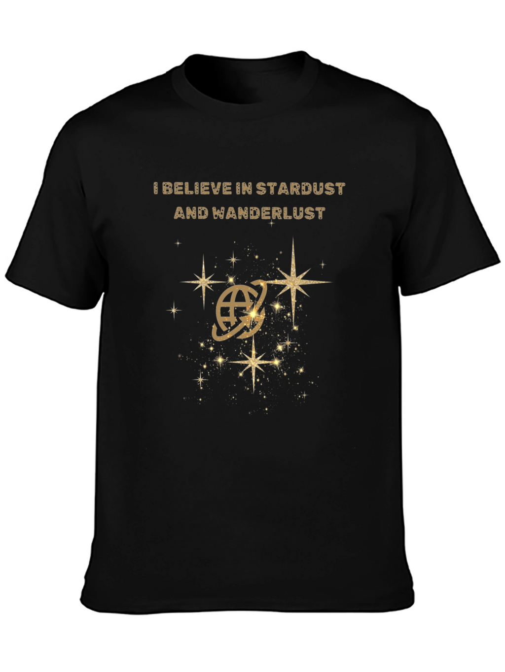 Stardust Wanderlust Graphic Tee - Premium Black T-Shirt