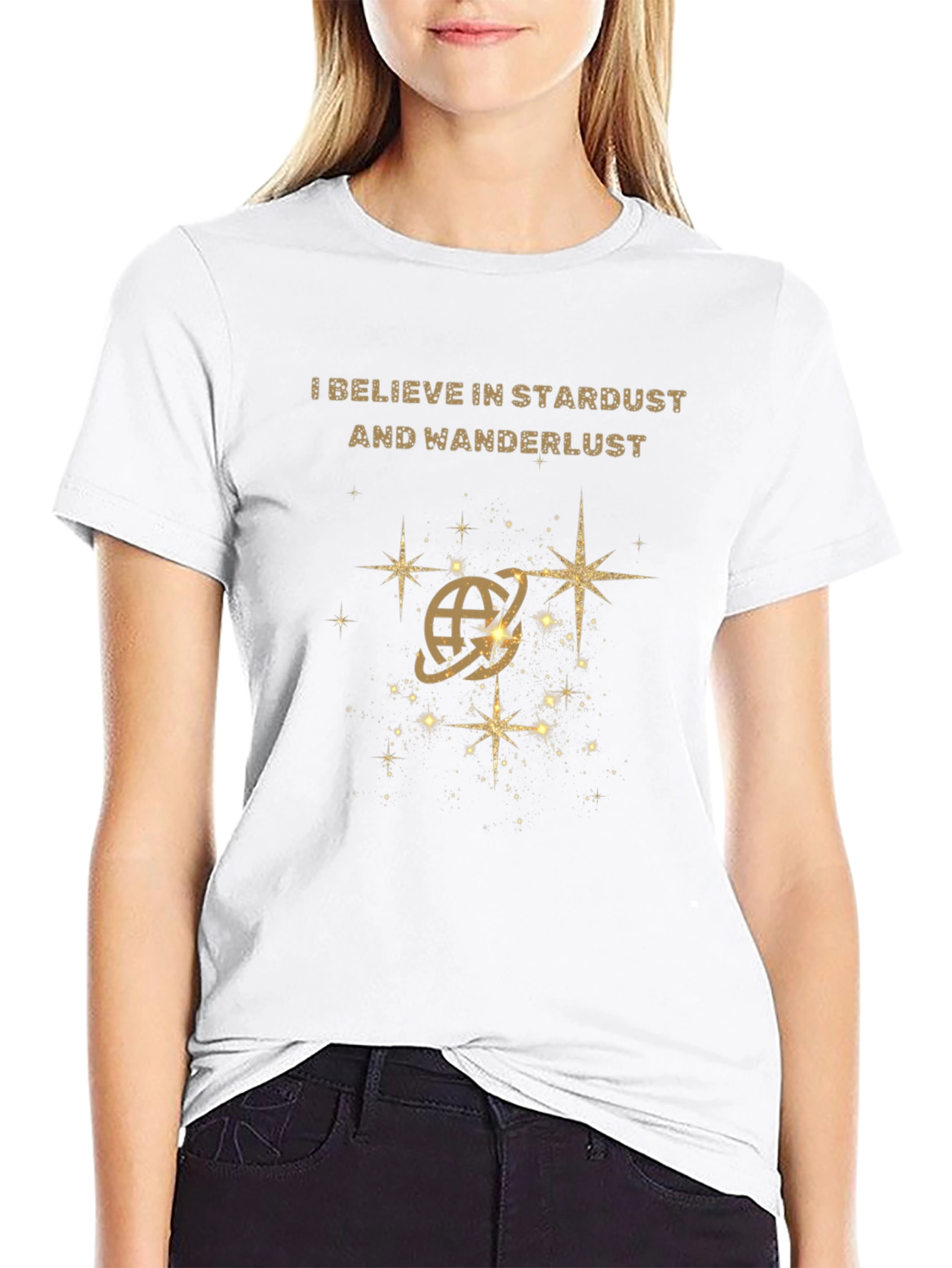 Stardust Wanderlust Graphic Tee - Premium Black T-Shirt