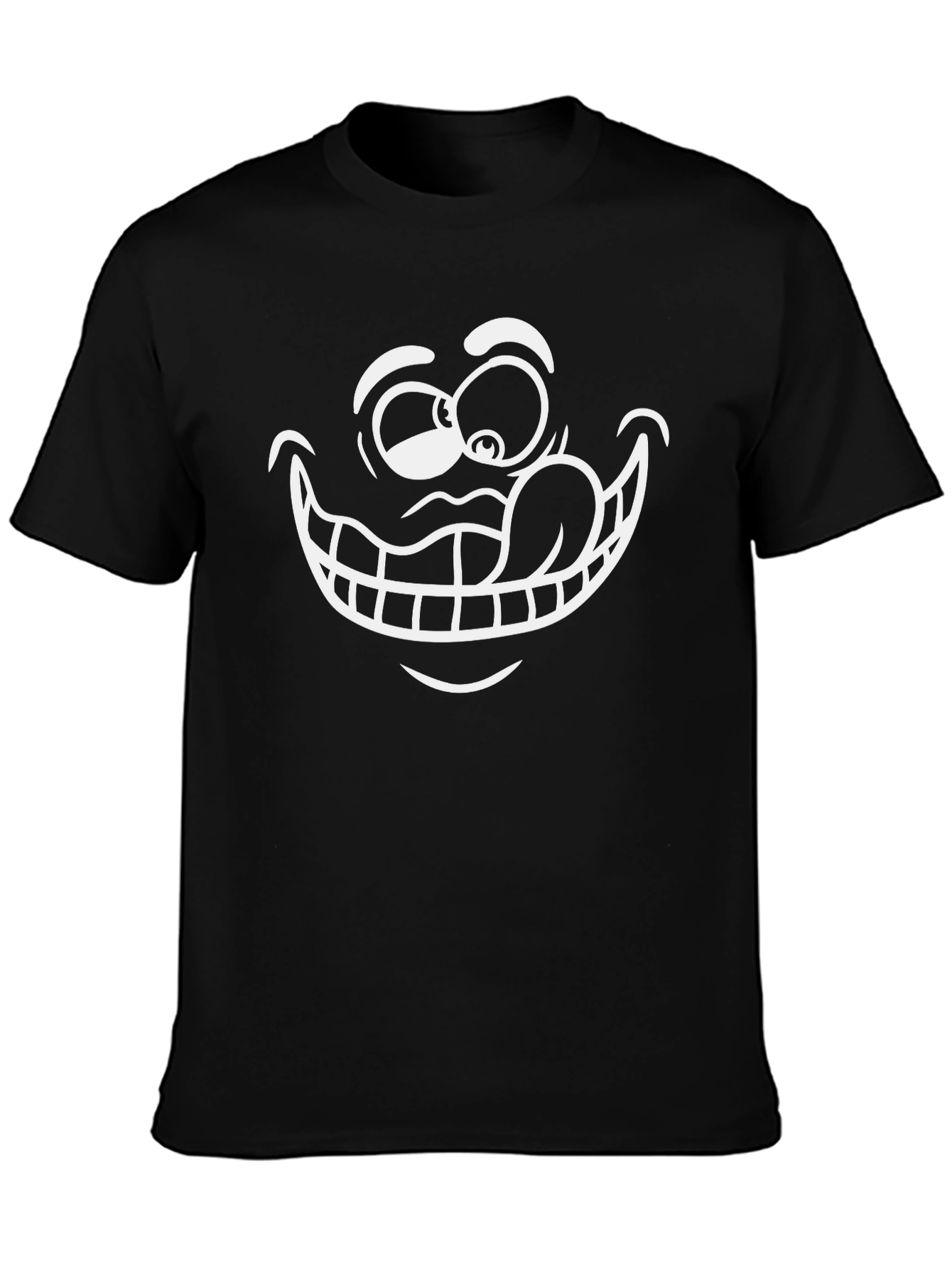 Funny Face Graphic T-Shirt - Black Cotton Tee
