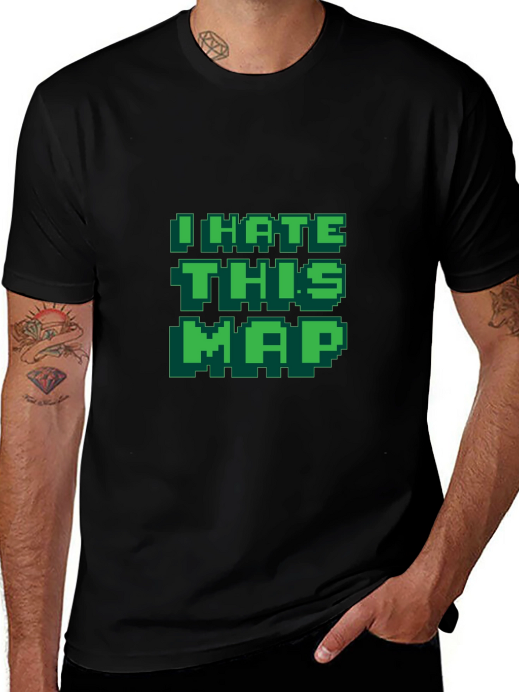 I Hate This Map T-Shirt Funny Gamer Tee