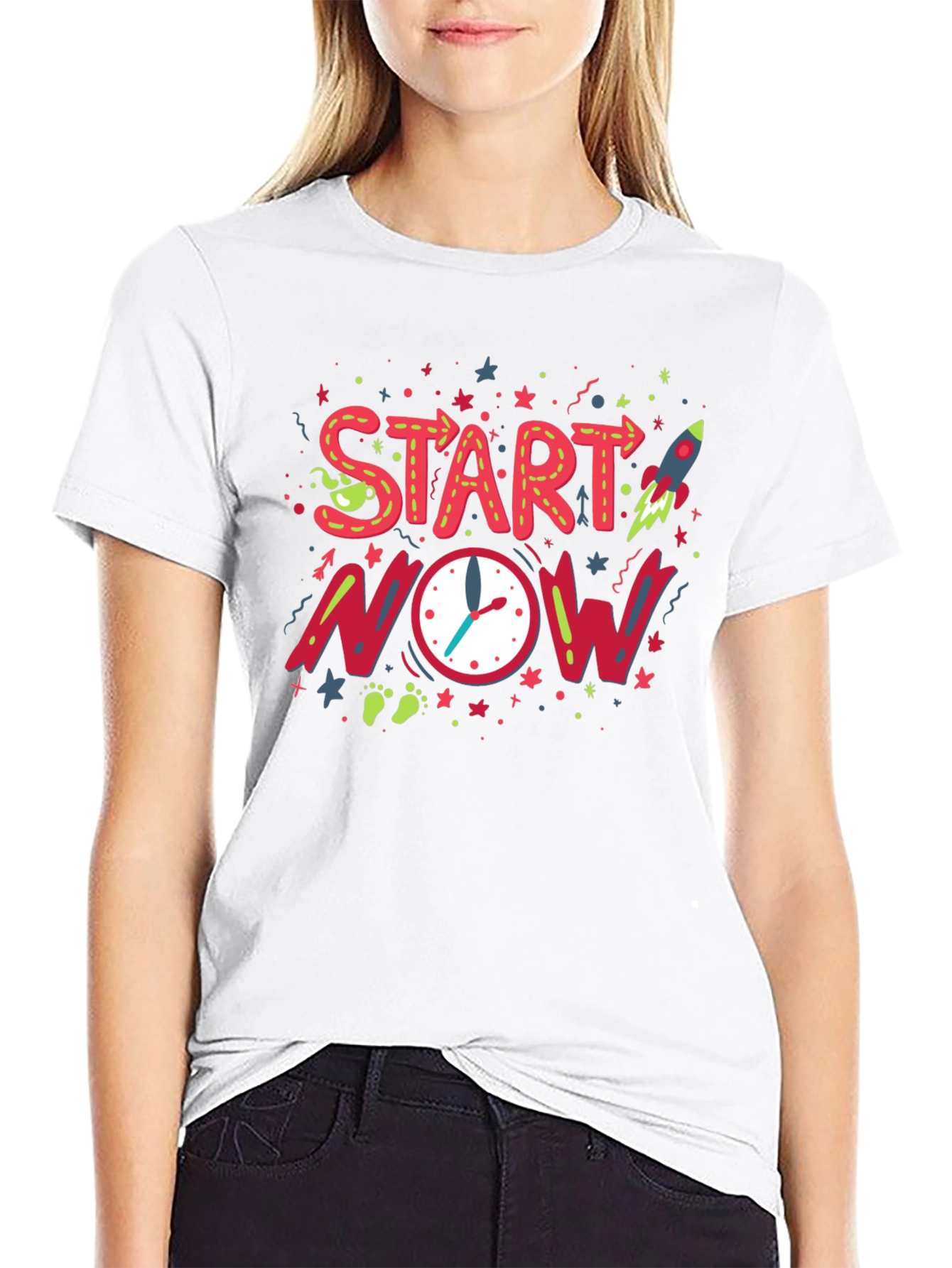 Start Now Graphic Tee - Motivational Design