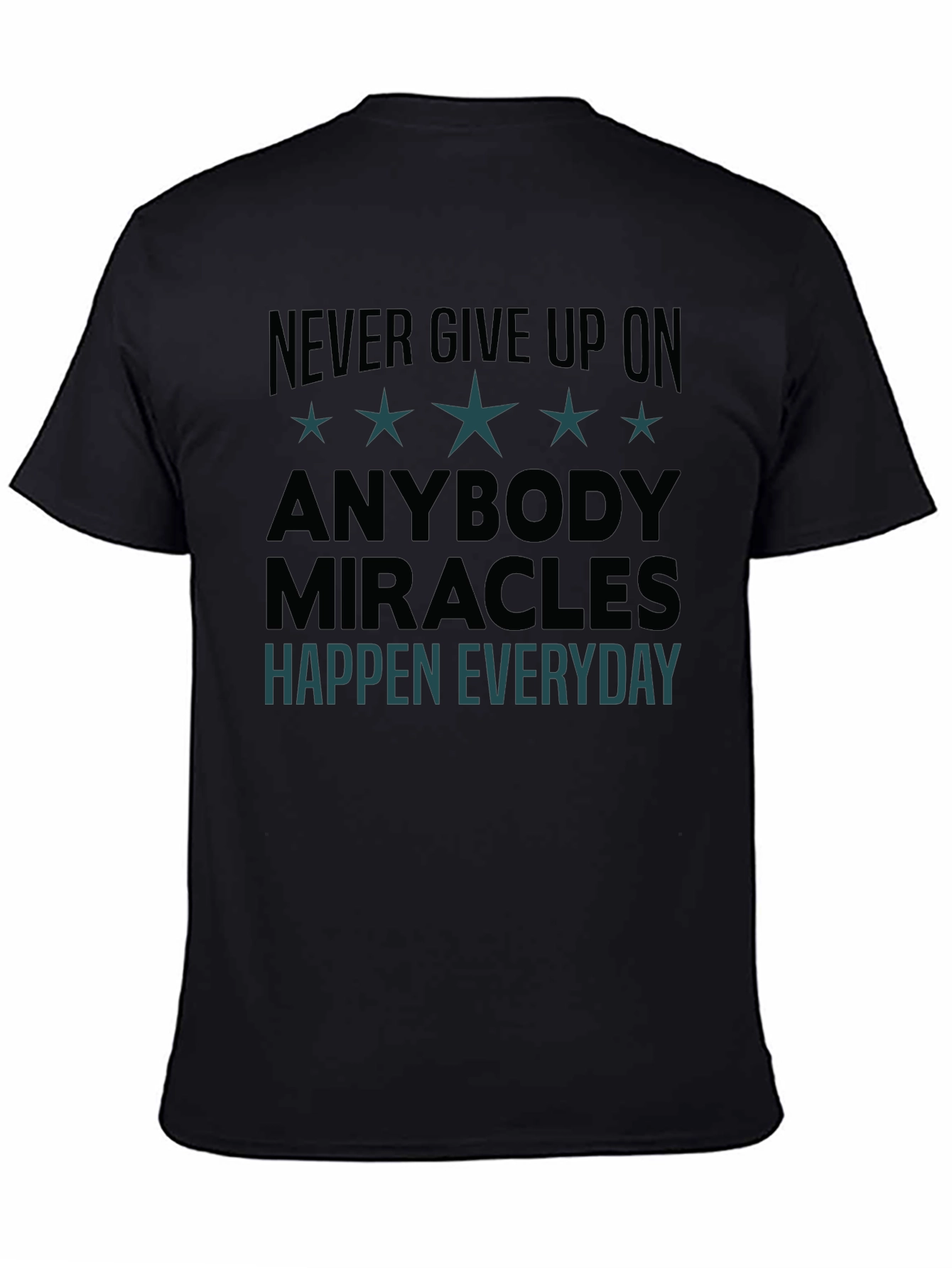 Inspirational Graphic Tee: Never Give Up