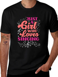 Just A Girl Who Loves Singing T-Shirt