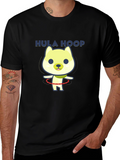 Hula Hoop Dog Graphic T-Shirt