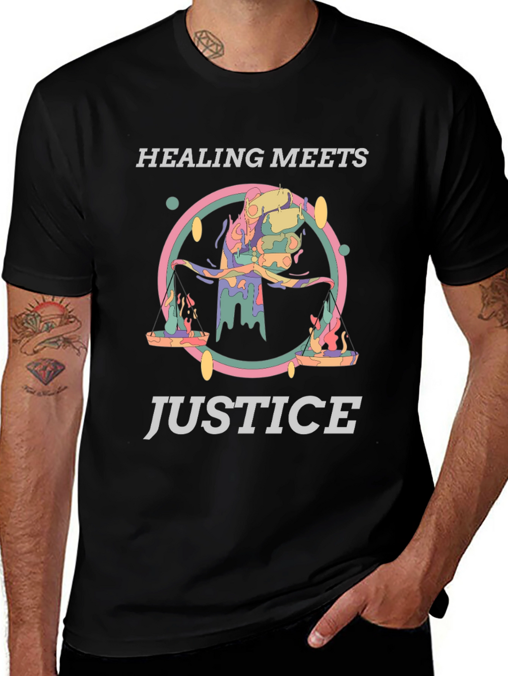 Healing Meets Justice Graphic Tee - Unisex