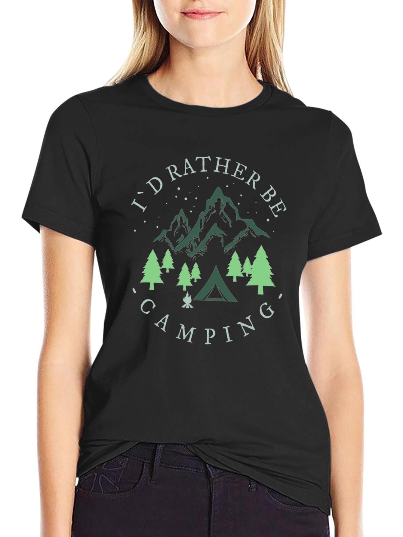 Camping Graphic T-Shirt - Id Rather Be Camping!
