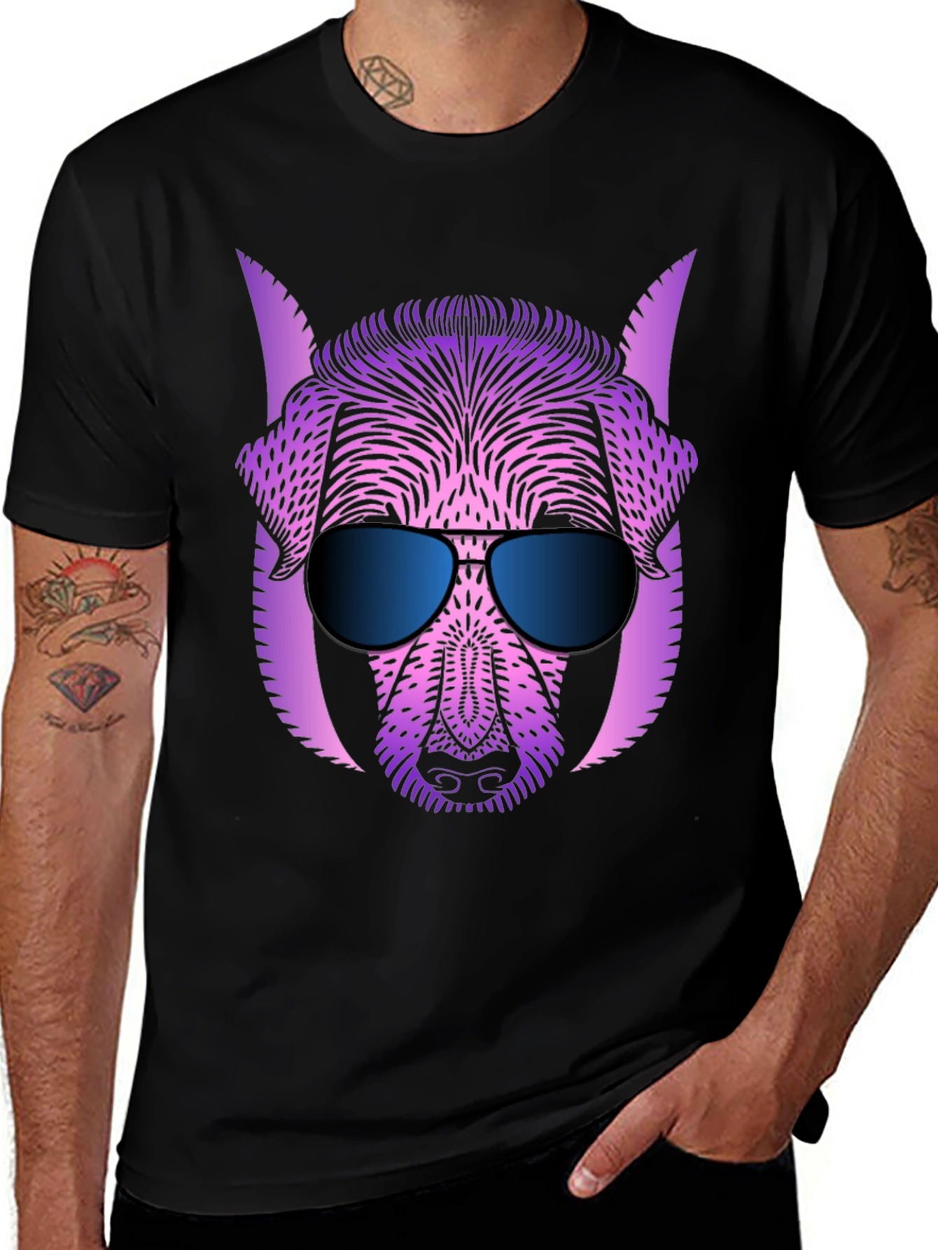 Cool Dog Graphic Tee - Trendy Style