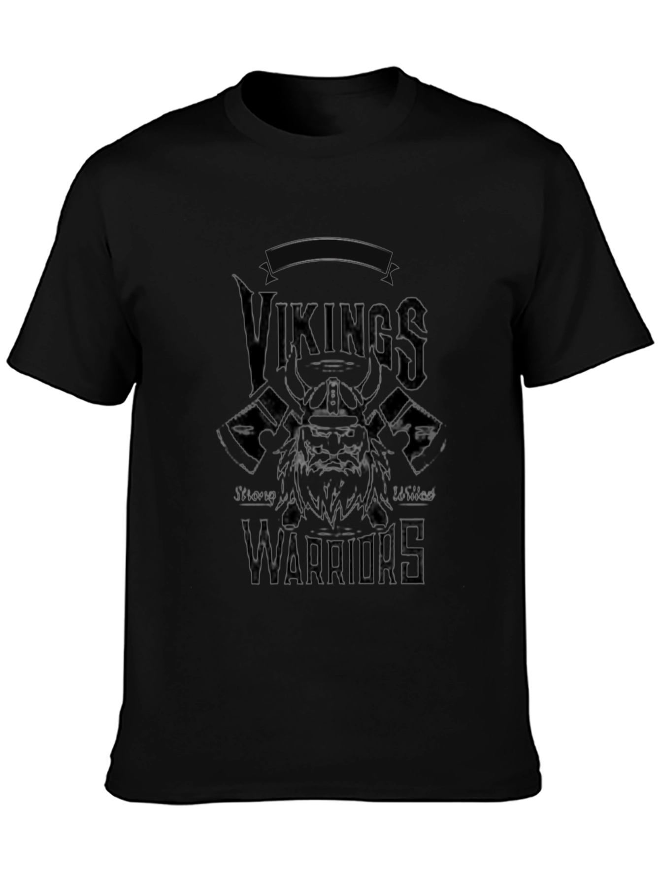 Vikings Warriors Black Graphic Tee