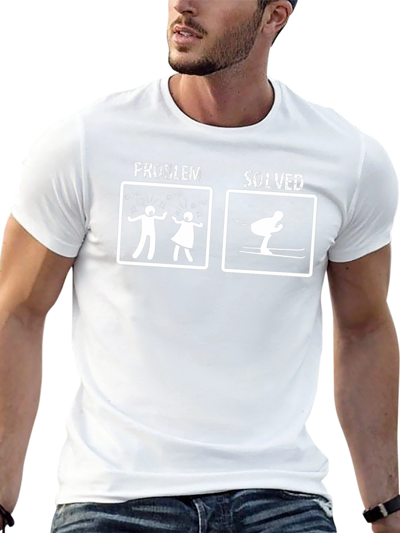Problem Solved Skiing T-Shirt
