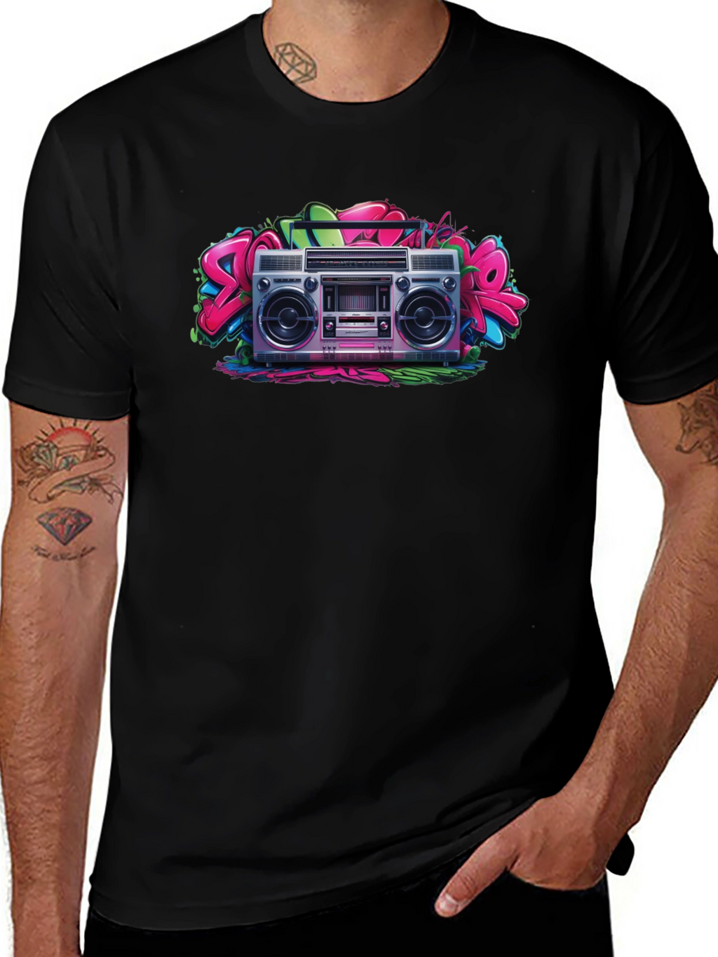Retro Boombox Graphic Tee