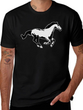 Horse Graphic T-Shirt - Black