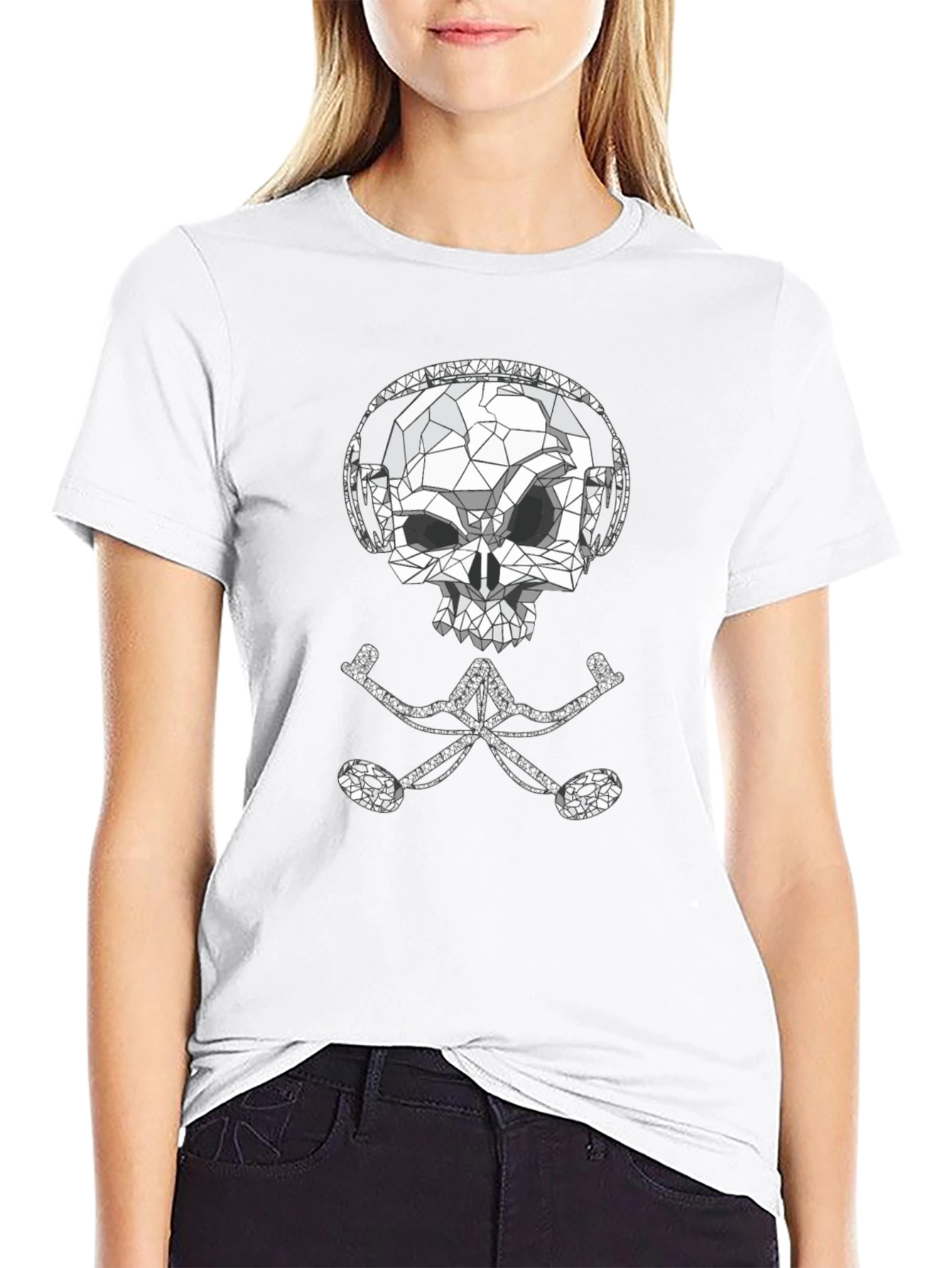 Skull & Crossbones DJ Black T-Shirt
