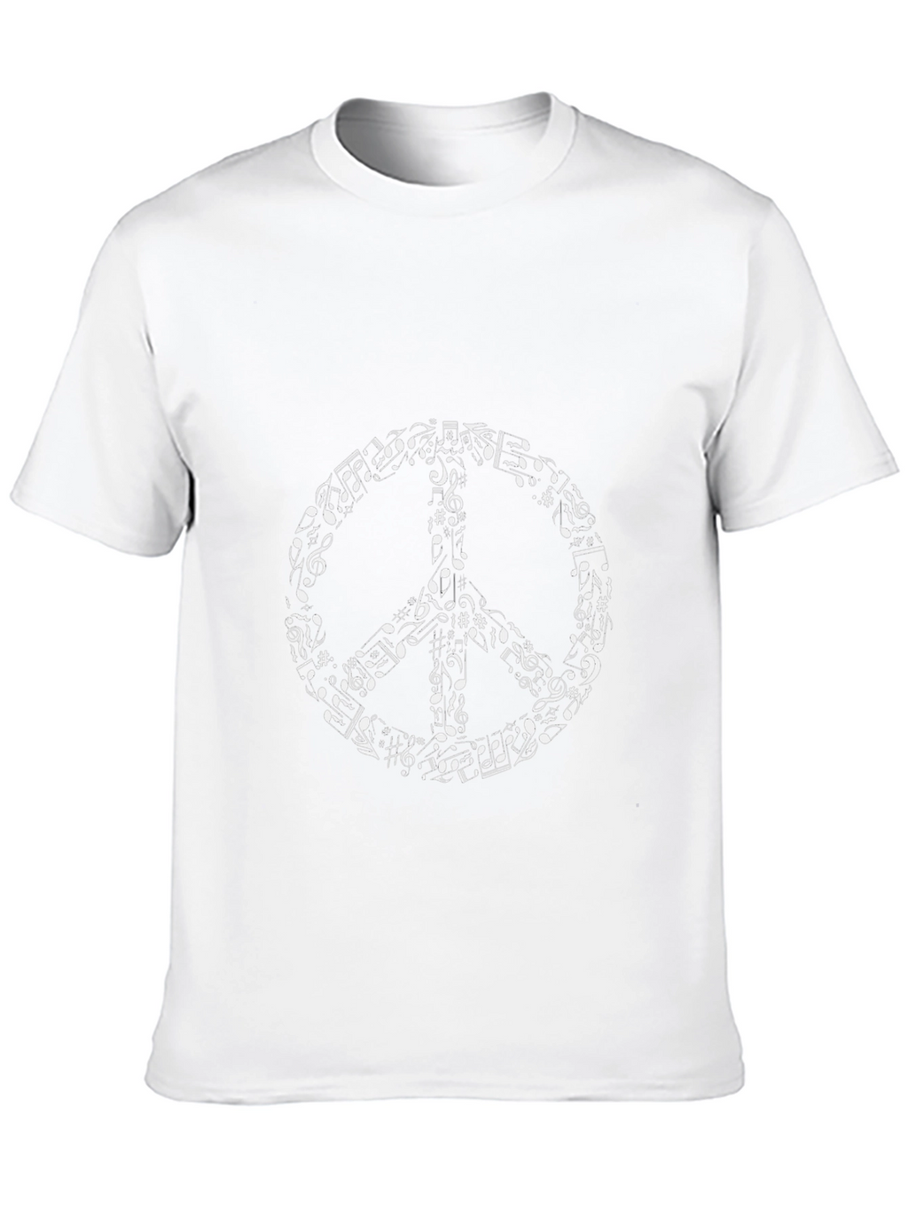 Musical Peace Sign Black T-Shirt