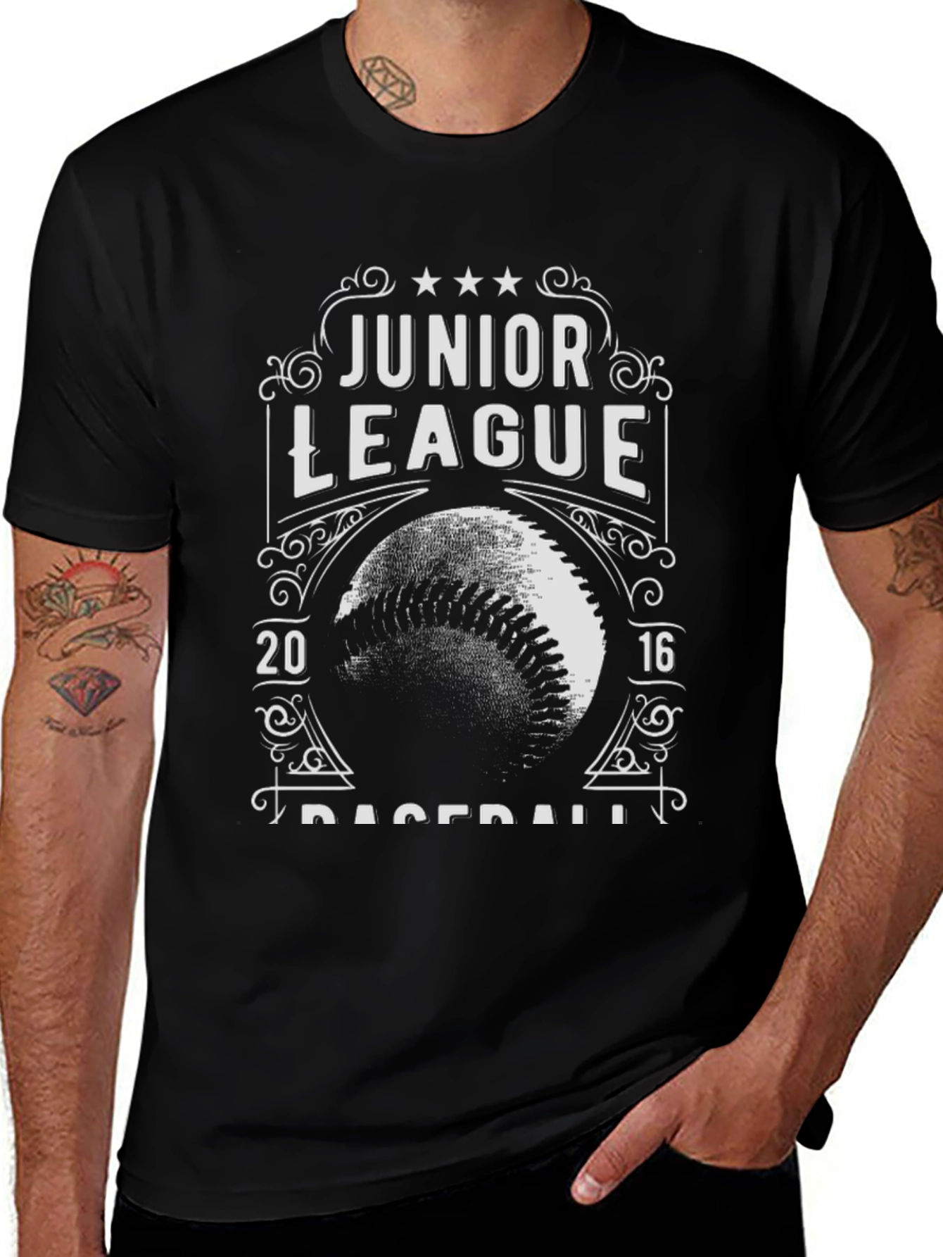 Junior League Baseball Black Graphic T-Shirt