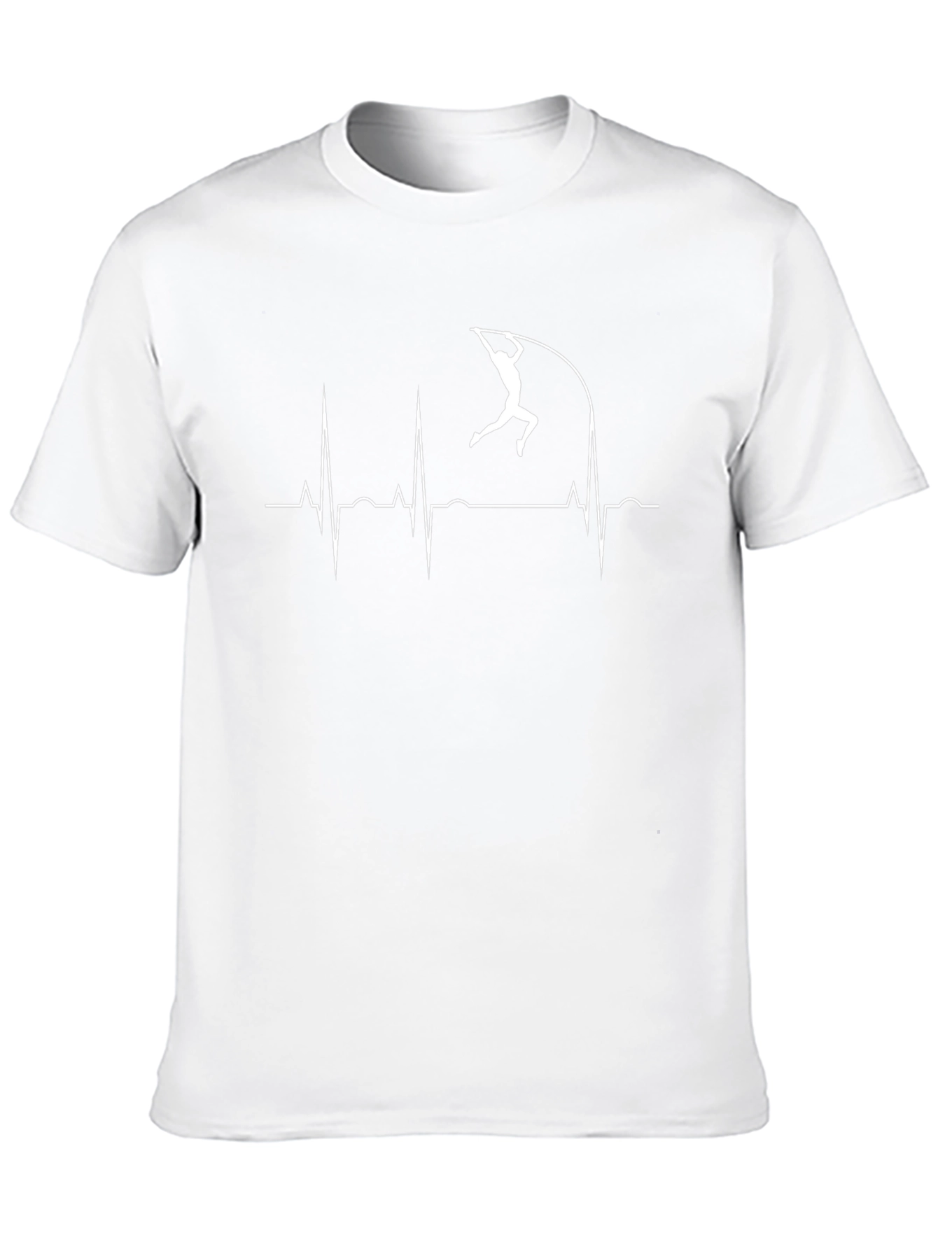 Pole Vault Heartbeat T-Shirt - Black Sporty