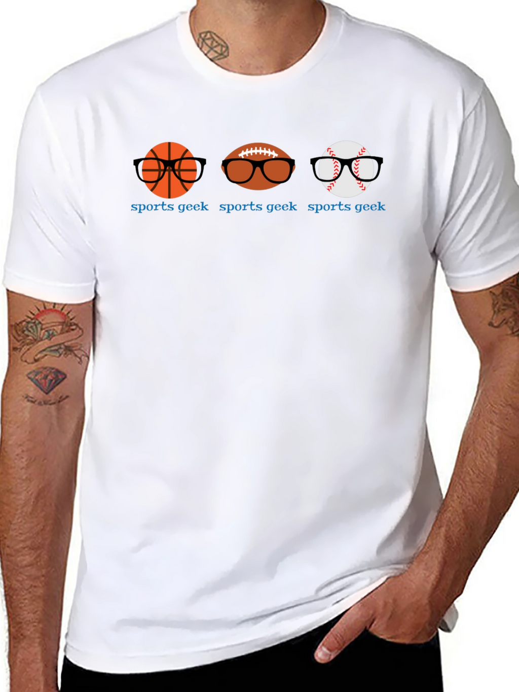 Sports Geek T-Shirt: Basketball Football Baseball Tee