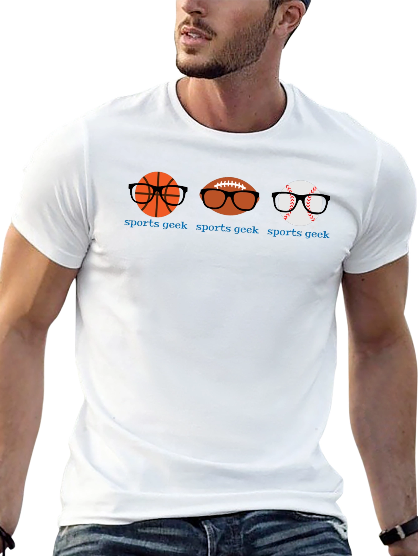 Sports Geek T-Shirt: Basketball Football Baseball Tee