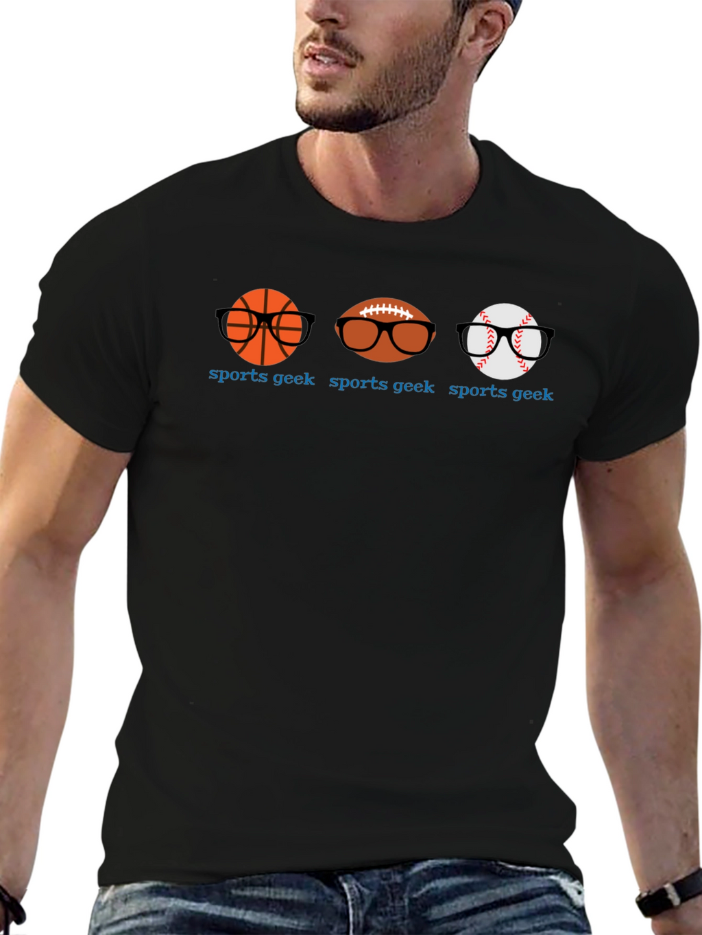 Sports Geek T-Shirt: Basketball Football Baseball Tee