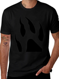 Black T-Shirt with Bear Claw Print