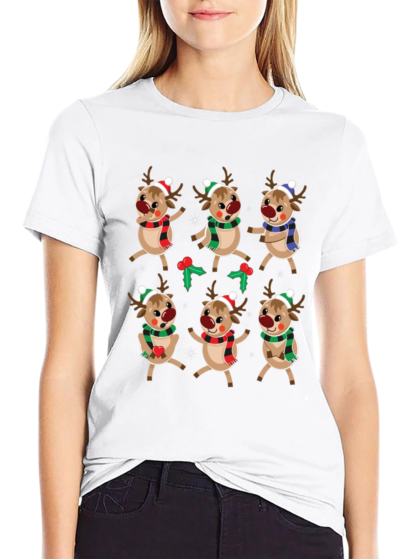 Festive Reindeer Christmas T-Shirt