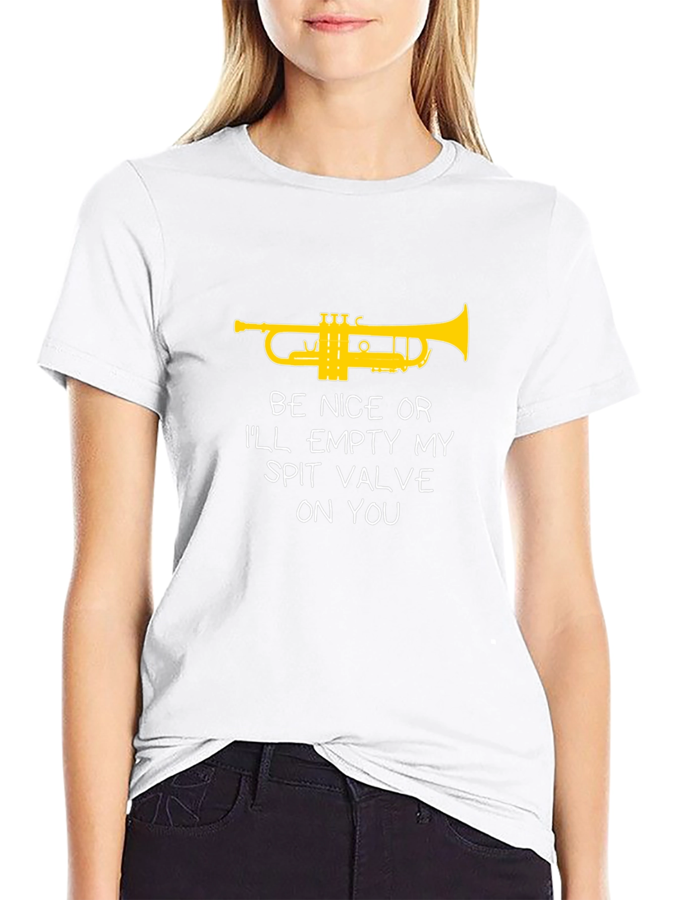 Funny Trumpet T-Shirt - Spit Valve Warning