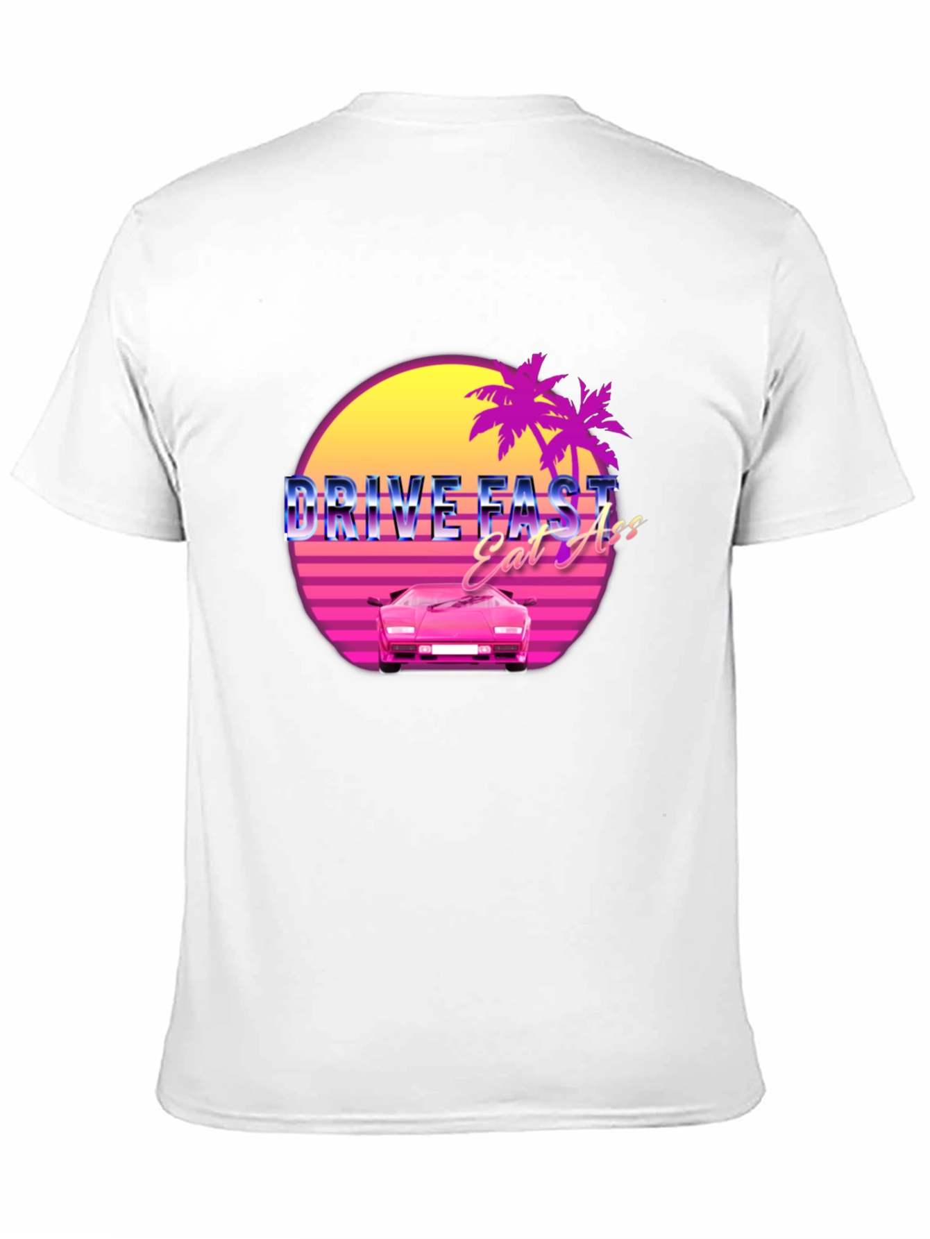 Drive Fast Eat Ass Retro Graphic T-Shirt