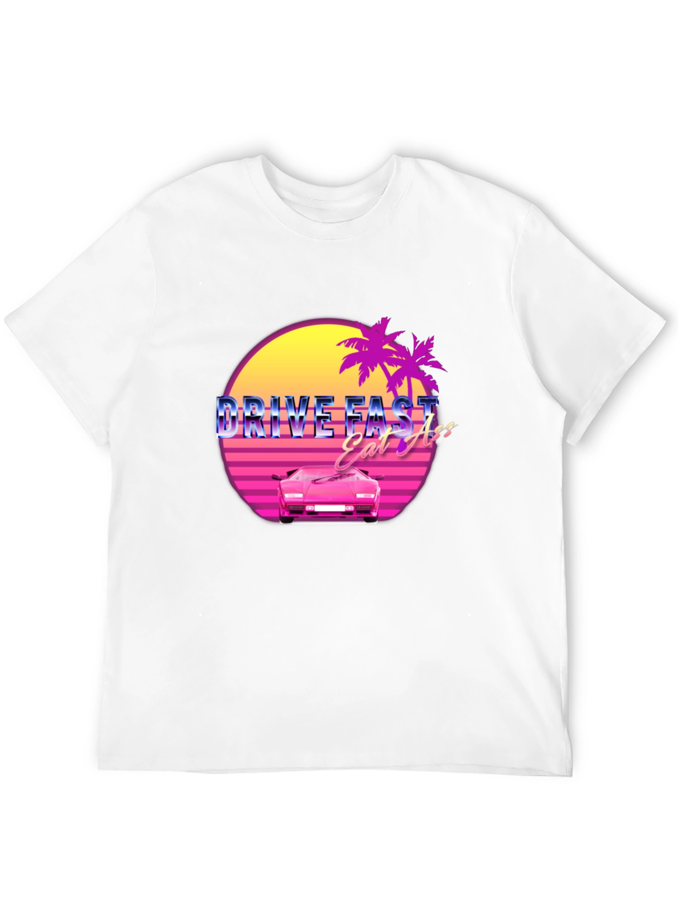 Drive Fast Eat Ass Retro Graphic T-Shirt